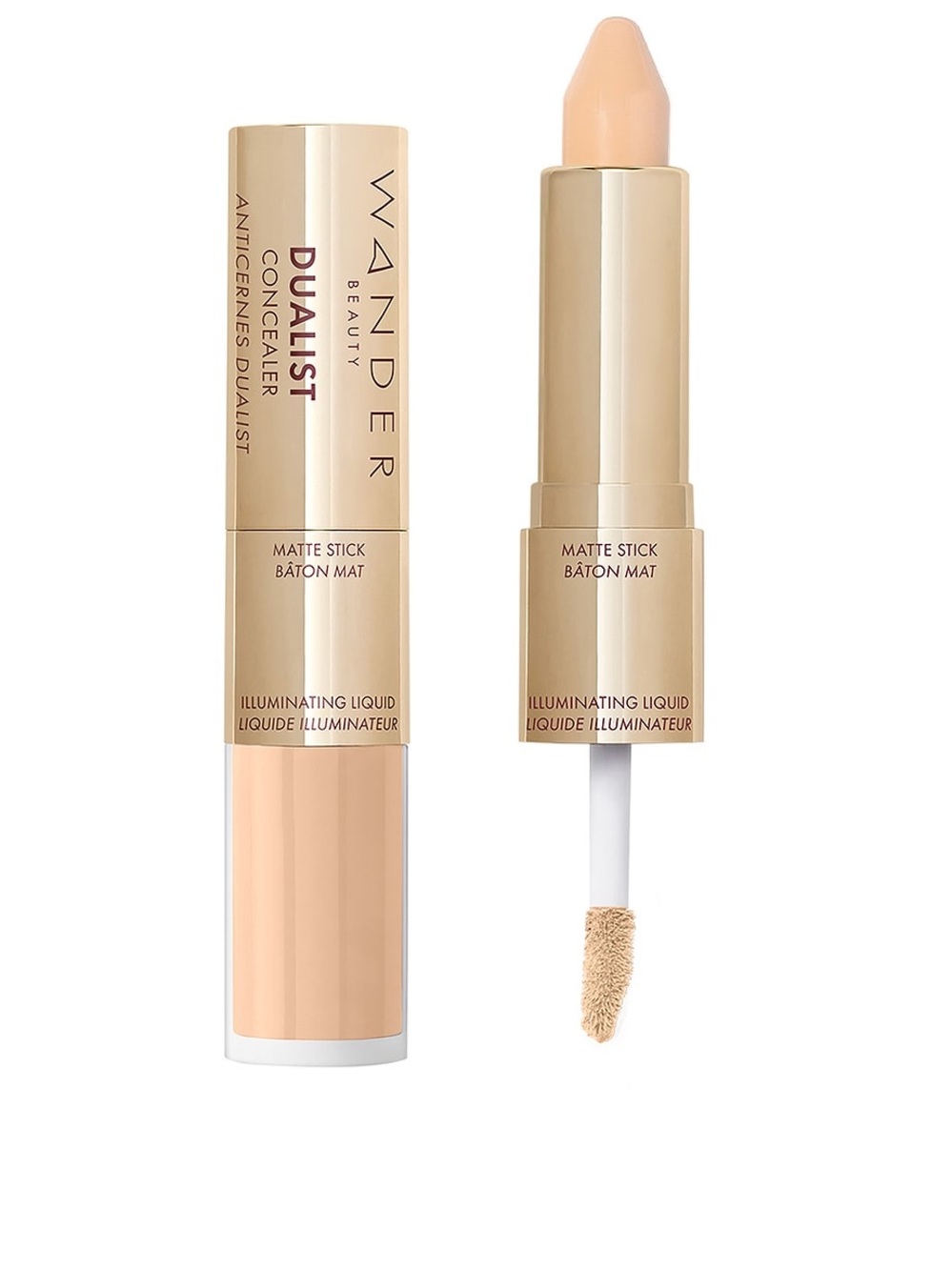 Wander Beauty Dualist Concealer - Light Beige & Gold Packaging